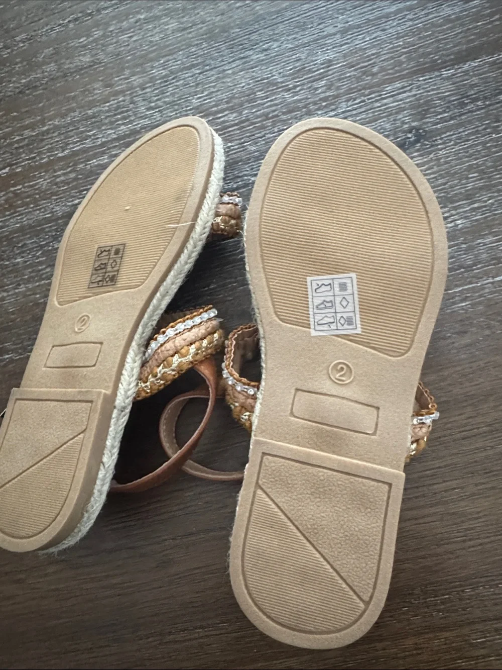 Tahari Braided double-strap espadrille sandals Size 2